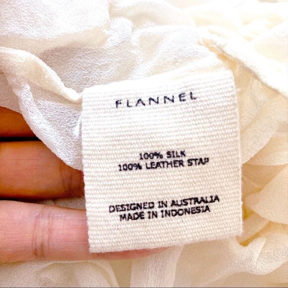 Frankie Shop Flannel Australia Elysian Bolero Silk Wrap top with leather belt - Picture 8 of 10